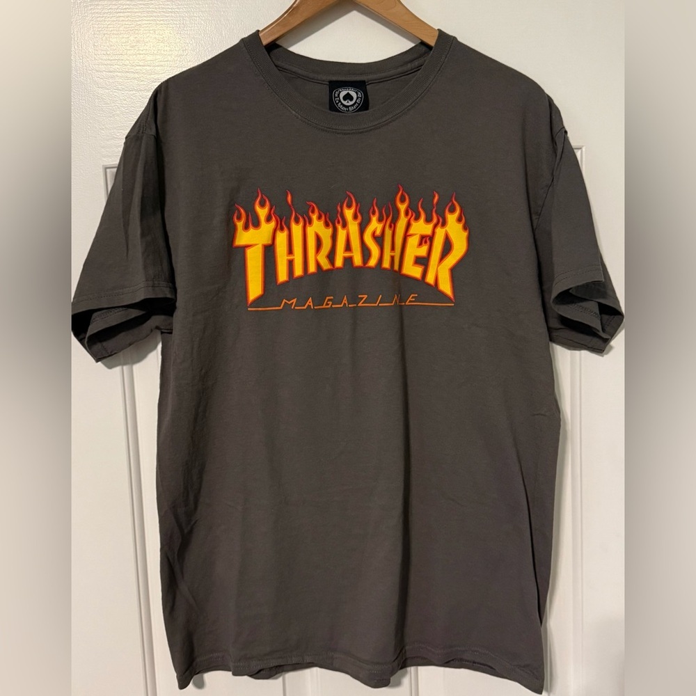 Thrasher Flame 🔥 Logo T-Shirt Men’s Large Skate Streetwear Tee